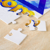 SHALOM mit Davidsstern Medaillon Puzzle (Seite)