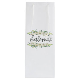 Shalom (mit Lilies und Stern von David) Geschenktüte Für Weinflaschen