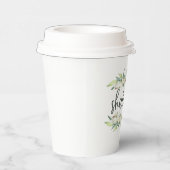 Shalom (mit Lilies und Stern von David) Pappbecher (Rechts)