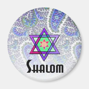 Shalom Paisley Blau Magnet