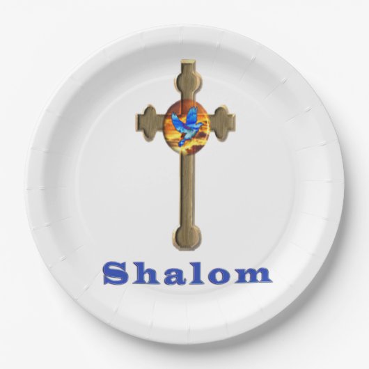 Shalom Pappteller (Vorderseite)