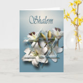 Shalom - Passover card with Star of David Karte (Gelbe Blume)