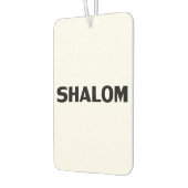 Shalom, Peace Schwarz-weiß-Minimalismus Autolufterfrischer (Links)