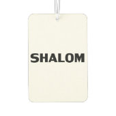 Shalom, Peace Schwarz-weiß-Minimalismus Autolufterfrischer (Rückseite)