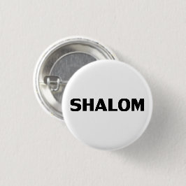 Shalom, Peace Schwarz-weiß minimalistisch, modern Button