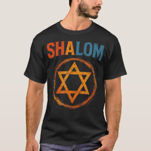 Shalom Retro-Stern David Jüdisch Frieden Hebräisch T-Shirt