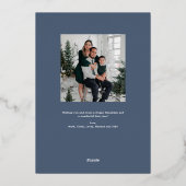 Shalom Script in Gold Folien Feiertagskarte (Rückseite)