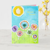 "Shalom Shalom" Karte (Gelbe Blume)