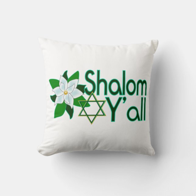 Shalom Sie Magnolie Kissen (Vorderseite)