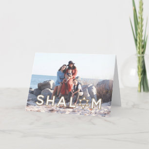 Shalom Star Hanukkah Card - geklappt Feiertagskarte