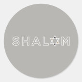 Shalom Star Stickers - Grau (Vorderseite)