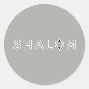 Shalom Star Stickers - Grau