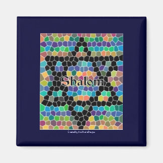 Shalom-Star von David Mosaic-Colorful Magnet