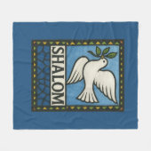 Shalom Taube Frieden Erde Fleecedecke (Vorderseite (Horizontal))