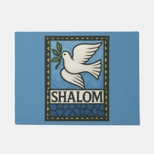 Shalom Taube Frieden Erde Fußmatte (Vorderseite)