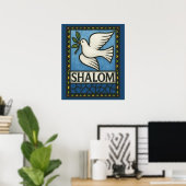 Shalom Taube Frieden Erde Poster (Heimbüro)