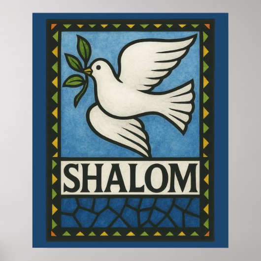 Shalom Taube Frieden Erde Poster (Vorne)