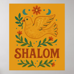 Shalom Taube Frieden Erde Poster