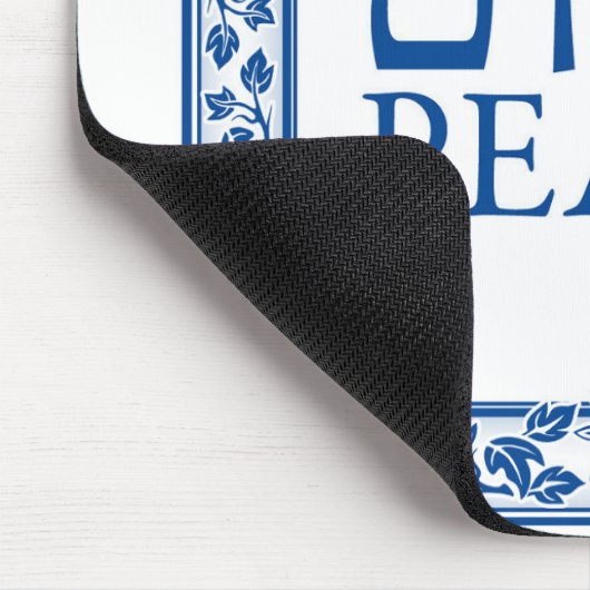 Shalom und Frieden in Hebräisch und Englisch Mousepad (Ecke)