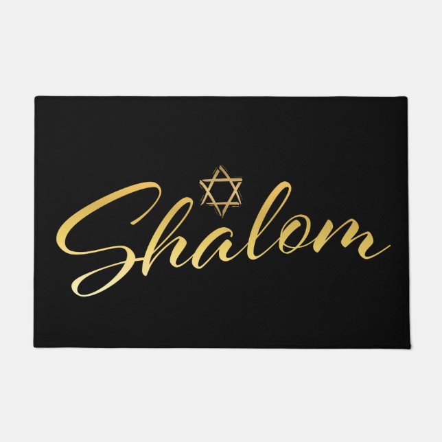 Shalom Welcome Door Mat Fußmatte (Vorderseite)