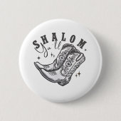 Shalom Y'all Cowboy Jewish Hanukkah West Button (Vorderseite)