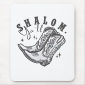 Shalom Y'all Cowboy Jewish Hanukkah West Mousepad (Vorne)