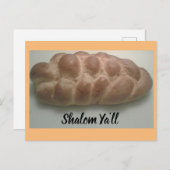 Shalom Ya'll herausfordern Brot Postkarte (Vorne/Hinten)