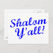 Shalom Y'all! Postkarte (Vorne/Hinten)