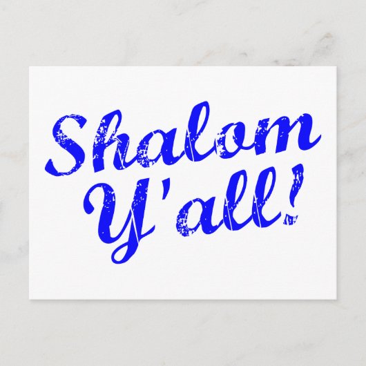 Shalom Y'all! Postkarte (Vorderseite)