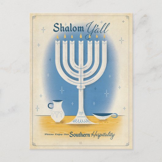 Shalom Y'all Postkarte (Vorderseite)