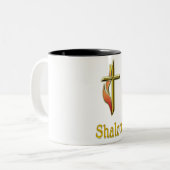 Shalom Zweifarbige Tasse (Vorderseite Links)