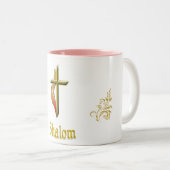 Shalom Zweifarbige Tasse (VorderseiteRechts)