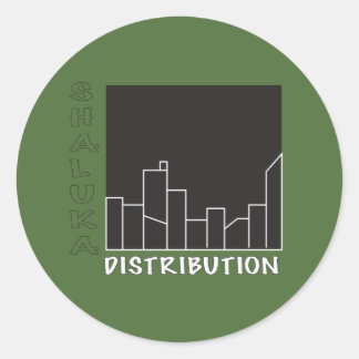 Shaluka-Aufkleber "Big City" Runder Aufkleber