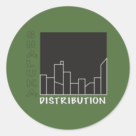 Shaluka-Aufkleber "Big City" Runder Aufkleber (Vorderseite)