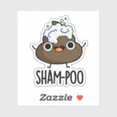 Sham-poo Funny Gekackt mit Shampoo Blasen Pub Aufkleber (Blatt)