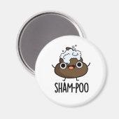 Sham-poo Funny Gekackt mit Shampoo Blasen Pub Magnet (Vorderseite/Rückseite)