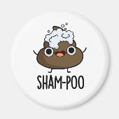 Sham-poo Funny Gekackt mit Shampoo Blasen Pub Magnet (Vorne)