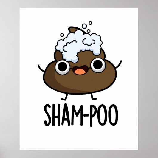 Sham-poo Funny Gekackt mit Shampoo Blasen Pub Poster (Vorne)