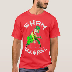 Sham Rock And Roll Shamrock Gitarrenliebhaber St P T-Shirt