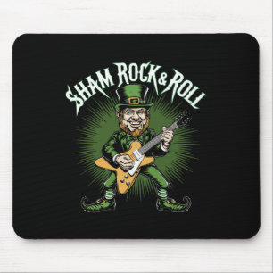 Sham Rock And Roll St Patricks Day Lustiger Shamro Mousepad