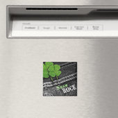 Sham Rock. Black Denim St. Patrick's Day Magnet (In Situ (Geschirrspüler))