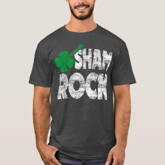 Sham Rock Funny St Patricks DayMit Kleeblatt Guita T-Shirt
