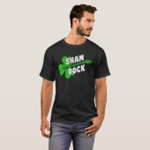 Sham Rock Kleeblatt Guitar St Patricks Day T-Shirt (Vorne ganz)