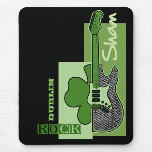 Sham Rock. Musik Thema St.Patrick's Day Custom Mousepad (Vorne)