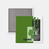 Sham Rock. Musik Thema St. Patrick's Day Geschenk Magnet (Vorderseite/Rückseite)