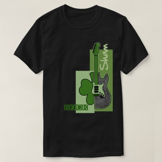 Sham Rock. Musik Thema St.Patrick's Day T-Shirt (Design vorne)