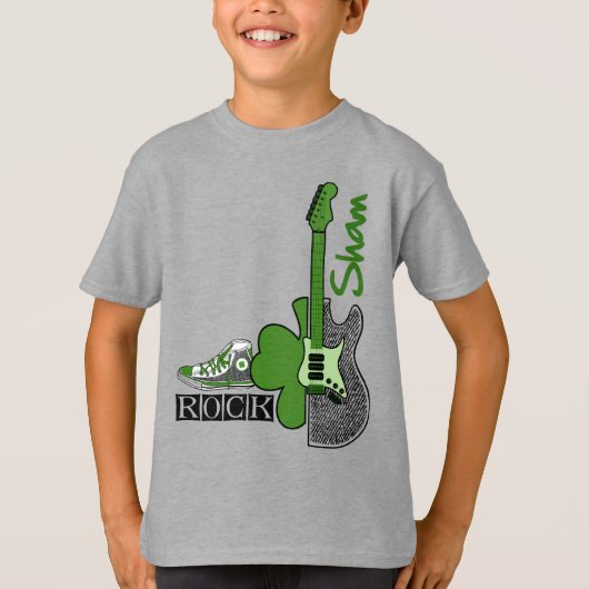 Sham Rock. Musik Thema St. Patrick's Day T-Shirt (Vorderseite)