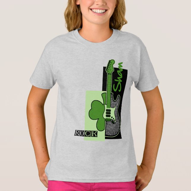 Sham Rock. Musik Thema St. Patrick's Day T-Shirt (Vorderseite)