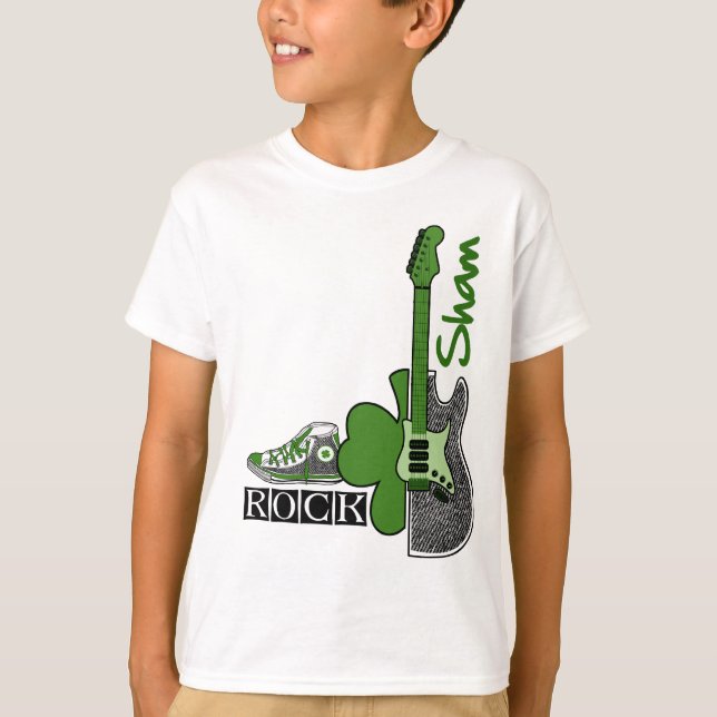 Sham Rock. Musik Thema St. Patrick's Day T-Shirt (Vorderseite)
