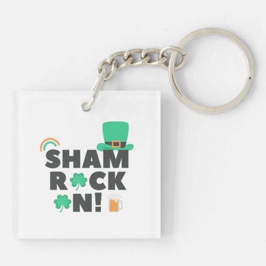 " SHAM ROCK N! " DOPPELSEITE ACRYLIC-SCHLÜSSELANHÄ SCHLÜSSELANHÄNGER (Rückseite)